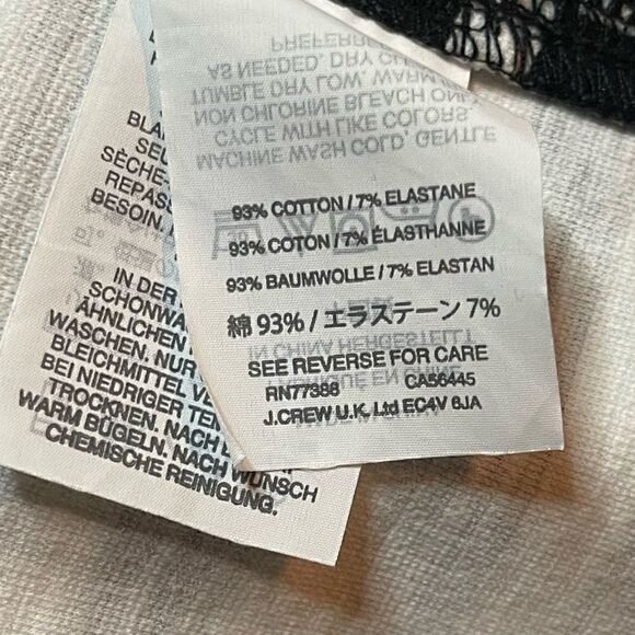 J. Crew Black & White Striped Short Sleeve Dress w/ Exposed Zipper - Picture 9 of 12